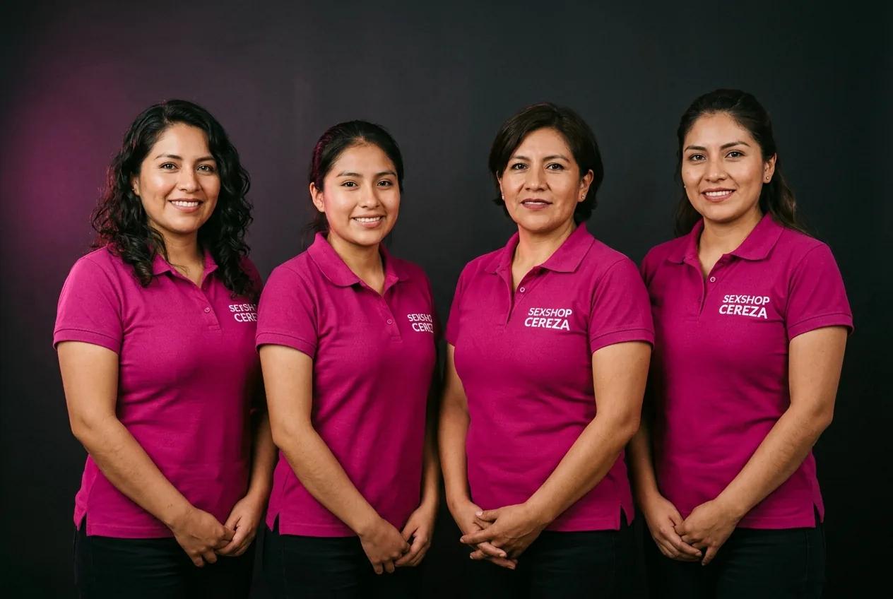 Asesoras de tienda con polos de Sexshop Cereza